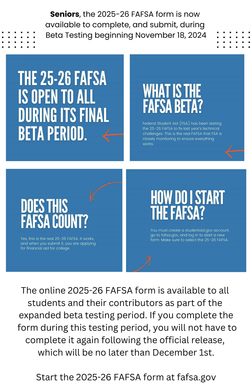 FAFSA opening date flyer